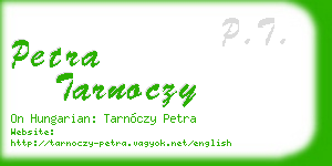 petra tarnoczy business card