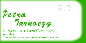 petra tarnoczy business card